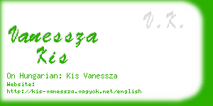 vanessza kis business card